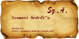 Szemesi András névjegykártya